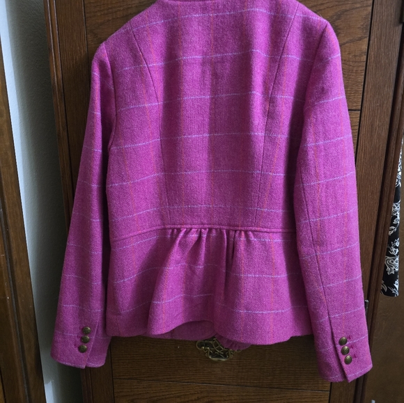 Like new- Talbots Petite pink wool blend pea coat. - Picture 4 of 5